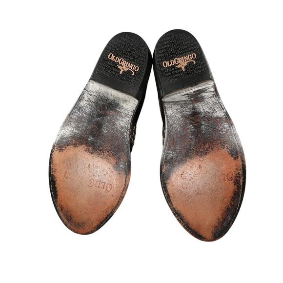 Old Gringo Boots Womens 6 Moto Western Queentia Short Leather Stud Biker Pull On - Picture 12 of 16